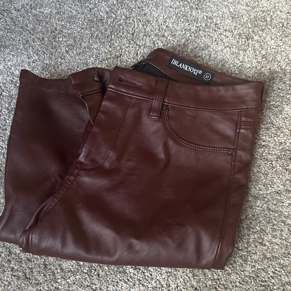 Blank NYC Women's Skinny Pants in Burgundy